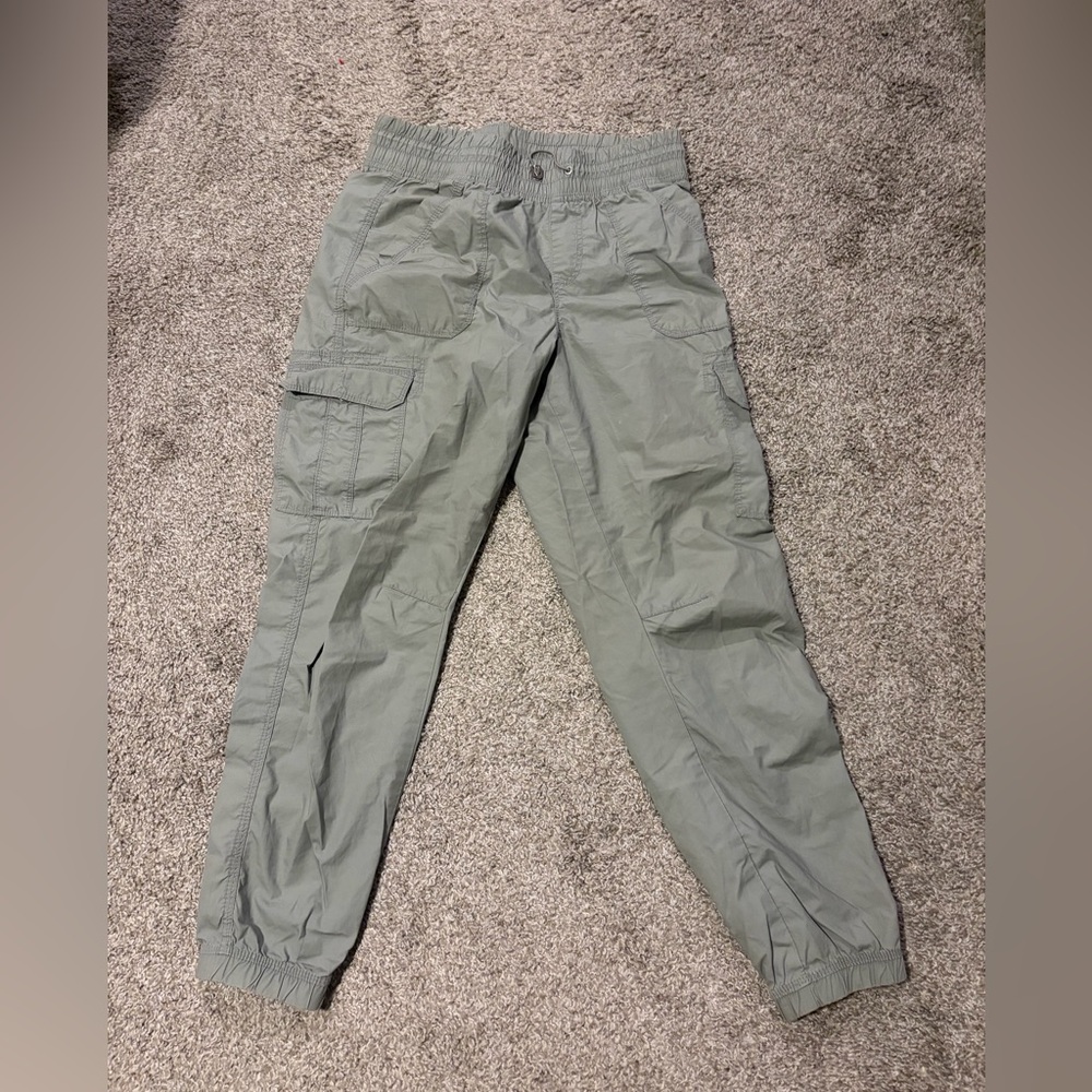Women’s Calvin Klein Performance Pants Puffy Loose Pants Green Grey EUC SIZE XS